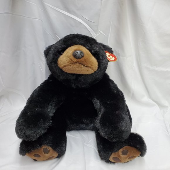 28" Ty Black Bear Large Paws Classic Plush - Picture 1 of 10